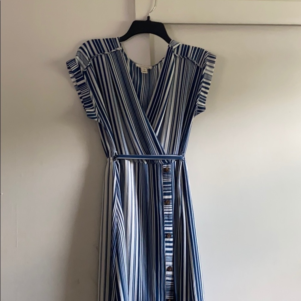 Blue an White striped vintage dress